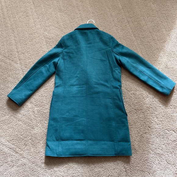 NWT Sundance Women's Teal Double-Breasted Pea Coat - Picture 6 of 6